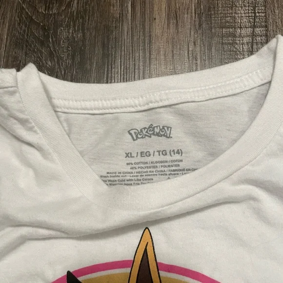 Pokemon Kids White T-Shirt XL/14 - Picture 3 of 3